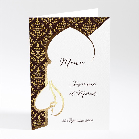 Menu mariage Mille et une Nuits réf.N401611