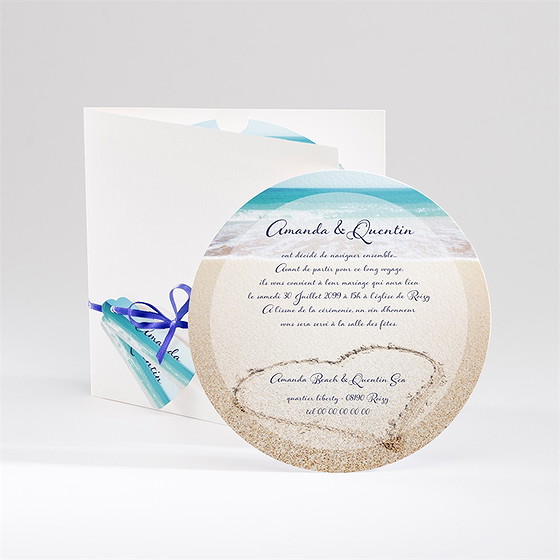 Faire-part mariage rêve de plage
