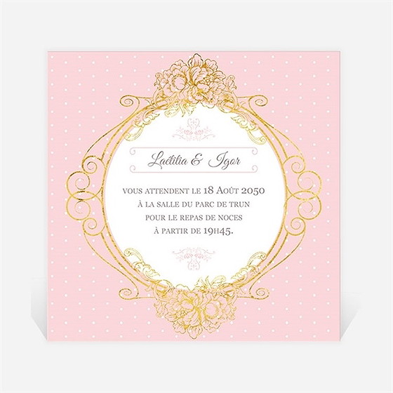 Carton d'invitation mariage joli macaron