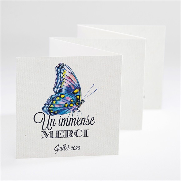 Remerciement mariage Univers végétal et papillons réf.N80093