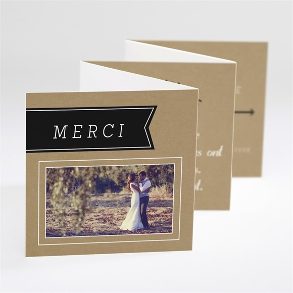 Remerciement mariage Black chic réf.N80094