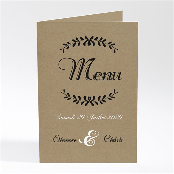 Menu mariage Black chic réf.N401616