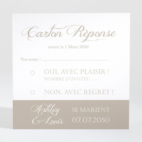 Carton réponse mariage Notre annonce en photos réf.N300898