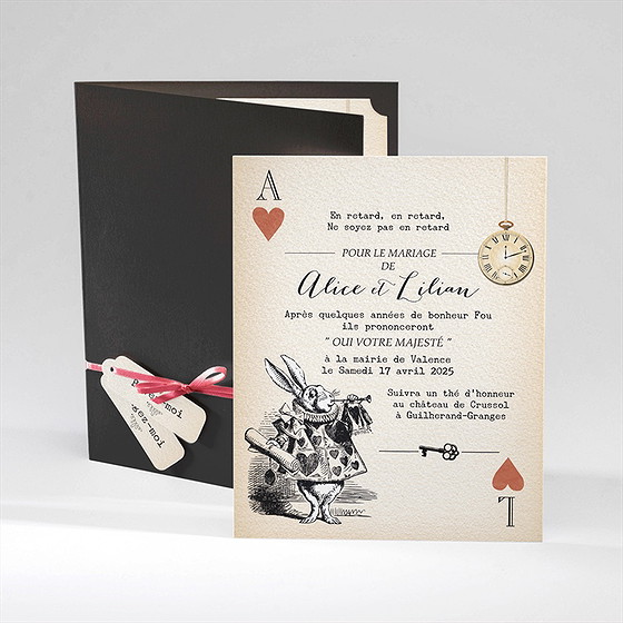 Faire-part mariage atout coeur