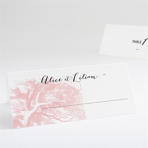Marque-place mariage atout coeur