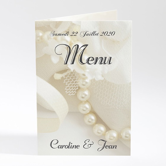 Menu mariage organza