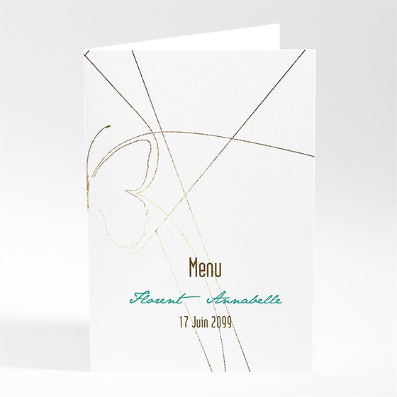 Menu mariage papillon photo original