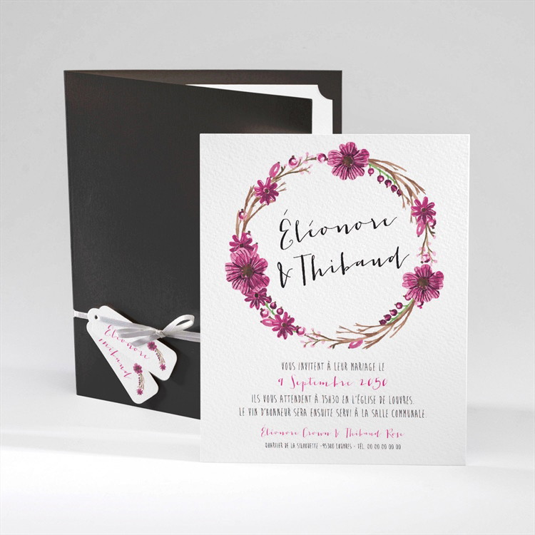 Faire-part mariage Annonce chic et tendance réf.N92007