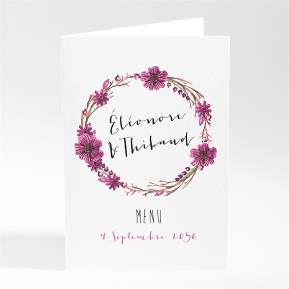 Menu mariage Annonce chic et tendance réf.N401623