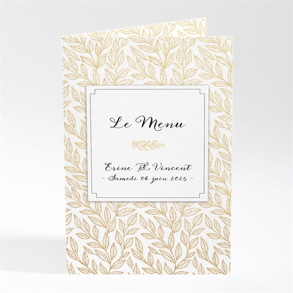 Menu mariage Elégance dorée et prestige réf.N401626