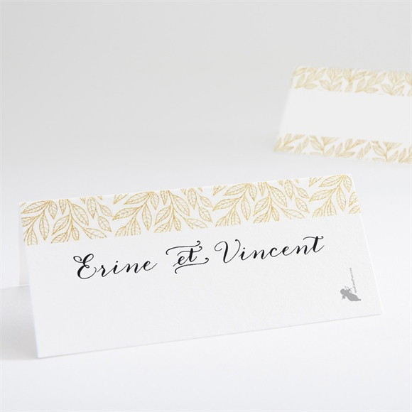 Marque-place mariage Elégance dorée et prestige réf.N440508