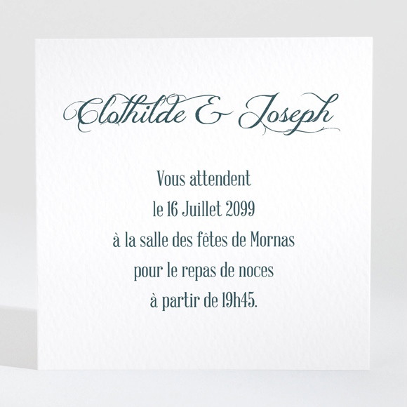 Carton d'invitation mariage Harmonie réf.N300920