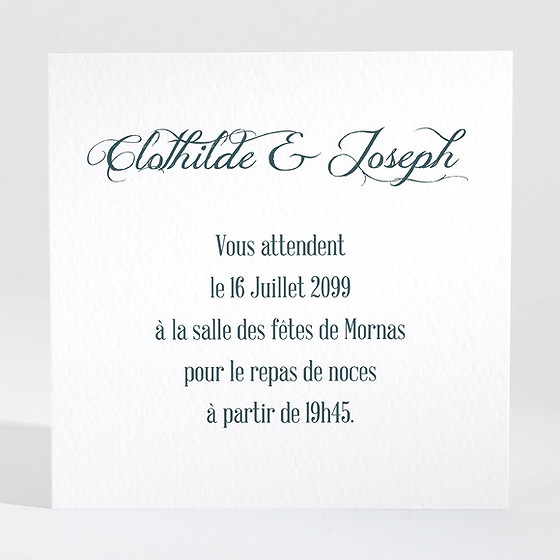 Carton d'invitation mariage harmonie