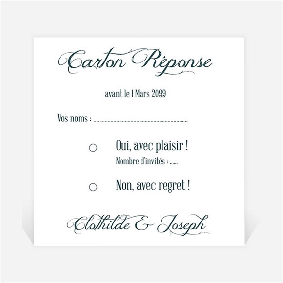 Carton réponse mariage Harmonie réf.N300921