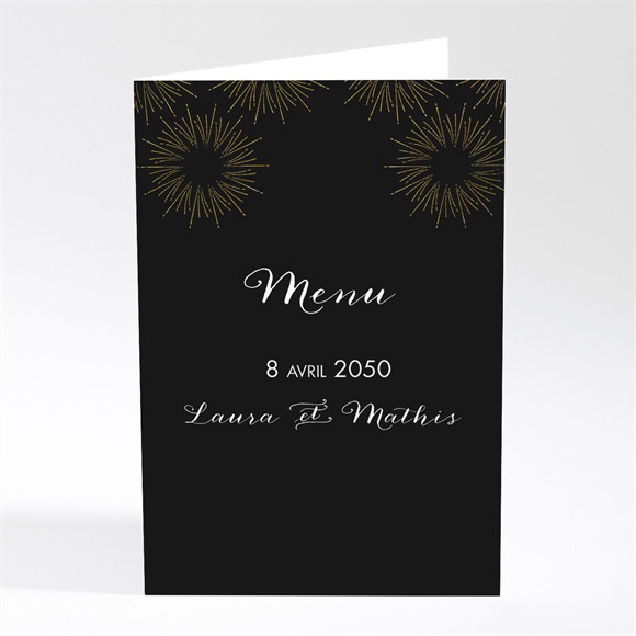 Menu mariage Feux d'artifices réf.N401629