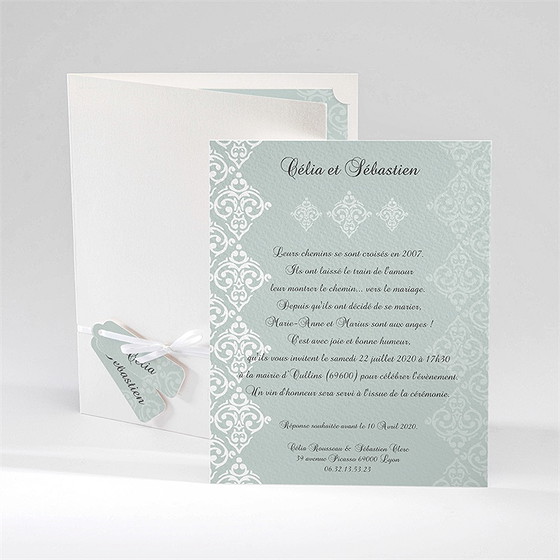 Faire-part mariage simple et raffiné
