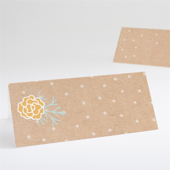 Marque-place mariage Jolis pois et fleurs réf.N440514