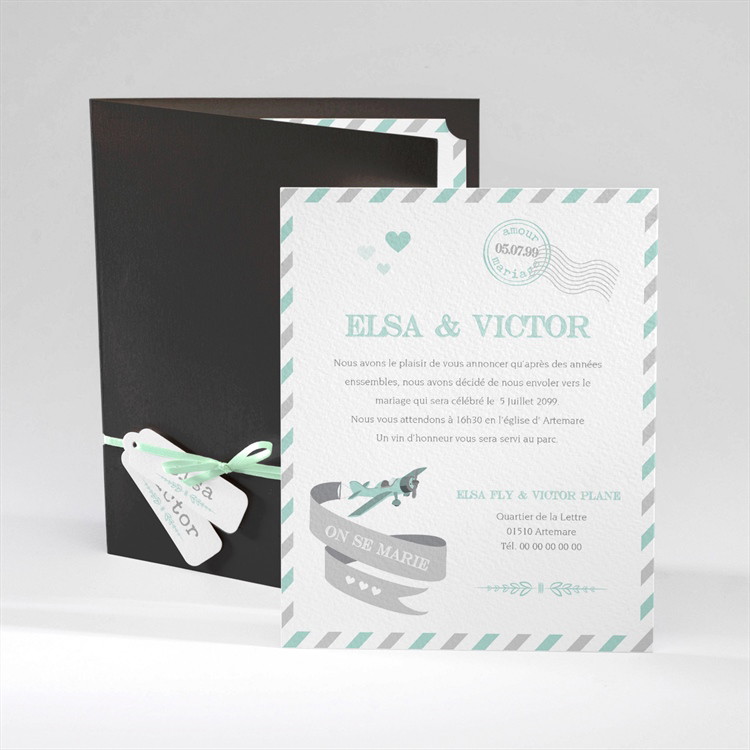 Faire-part mariage On s'envole réf.N92016