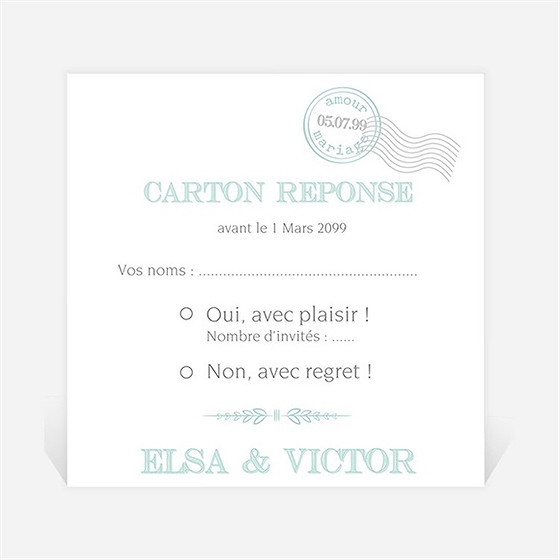 Carton réponse mariage on s'envole
