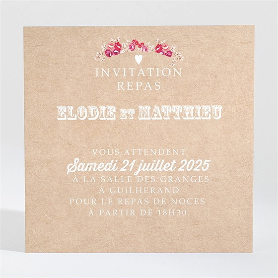 Carton d'invitation mariage a l'aventure !