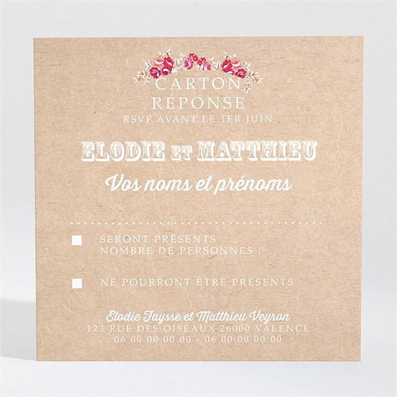 Carton réponse mariage a l'aventure !