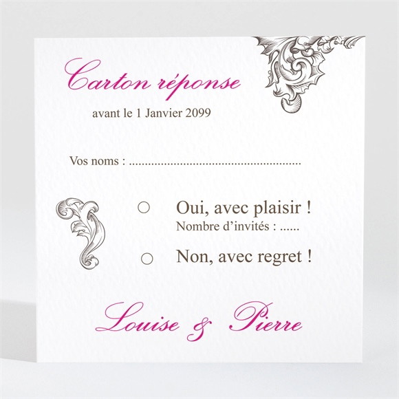 Carton réponse mariage So British réf.N300978