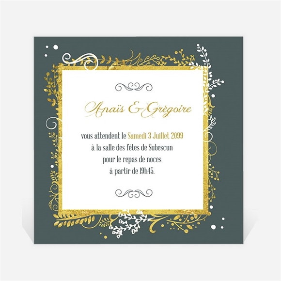 Carton d'invitation mariage Scintillant et original réf.N300983