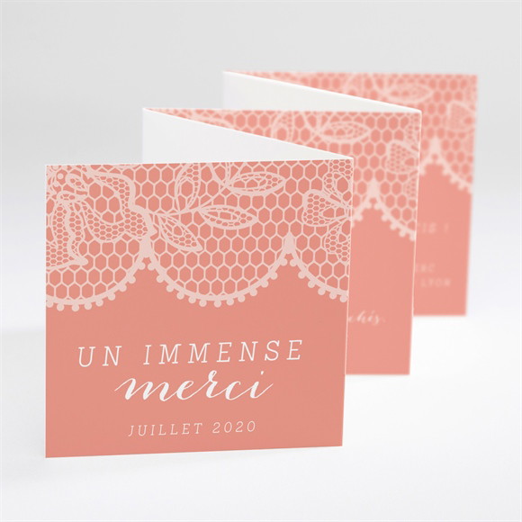 Remerciement mariage Corail original réf.N800102