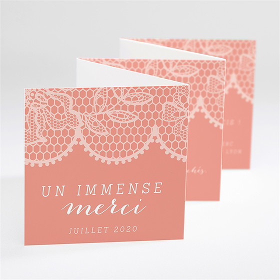 Remerciement mariage corail original