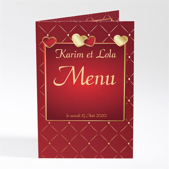 Menu mariage Romantique et festif réf.N401648