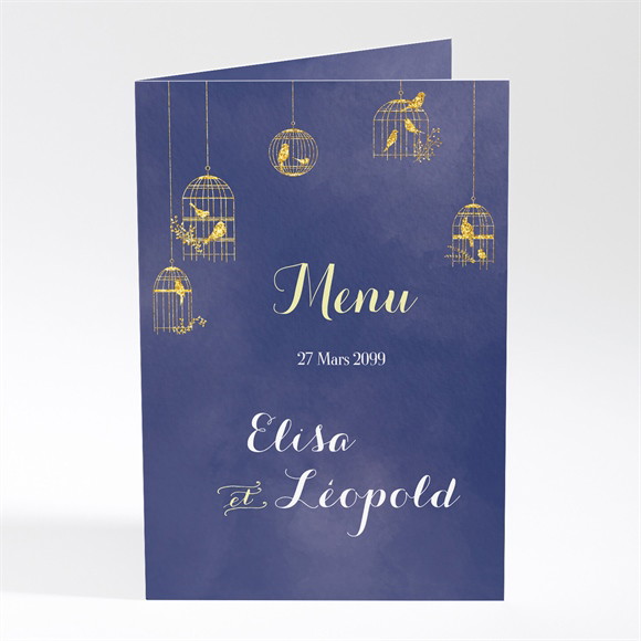 Menu mariage Bleu nuit réf.N401651