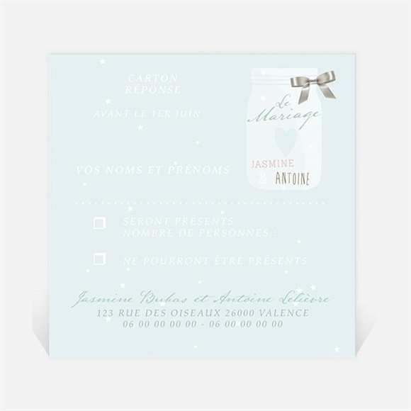 Carton réponse mariage Notre conte de fée réf.N3001017