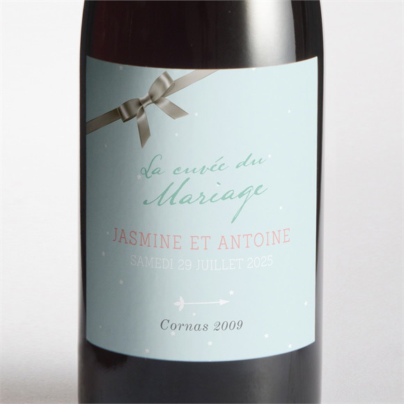 Etiquette de bouteille mariage Notre conte de fée réf.N3001018