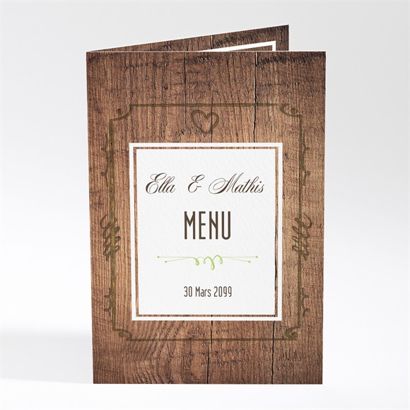 Menu mariage Boisé rustique chic réf.N401650