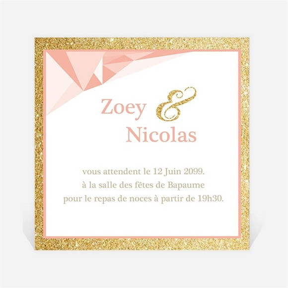 Carton d'invitation mariage Formes géométriques tendance réf.N3001019