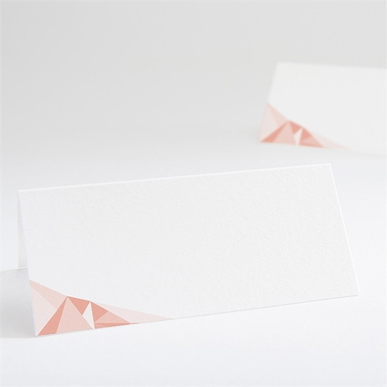 Marque-place mariage formes géométriques tendance