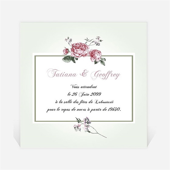 Carton d'invitation mariage garden party