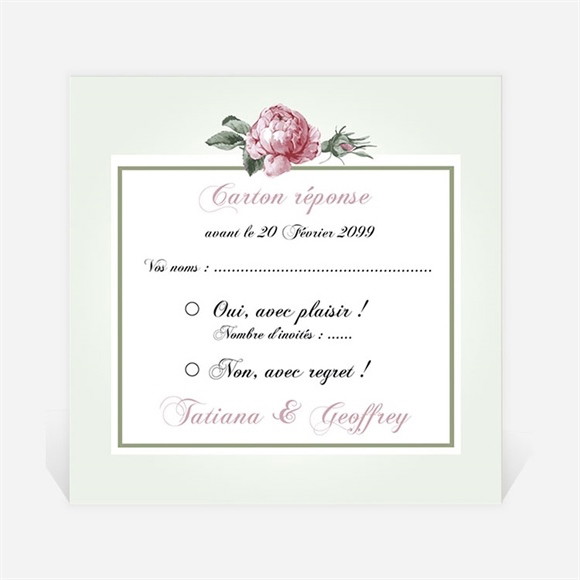 Carton réponse mariage Garden Party réf.N3001026