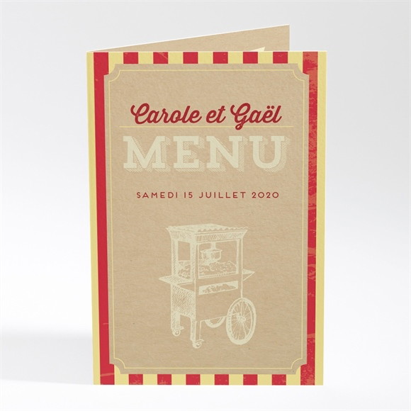 Menu mariage Le Cirque réf.N401661