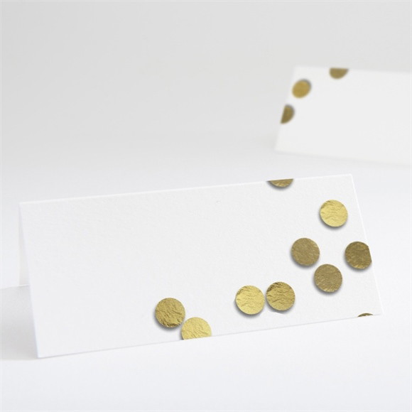 Marque-place mariage Pluie de confettis dorés réf.N440545