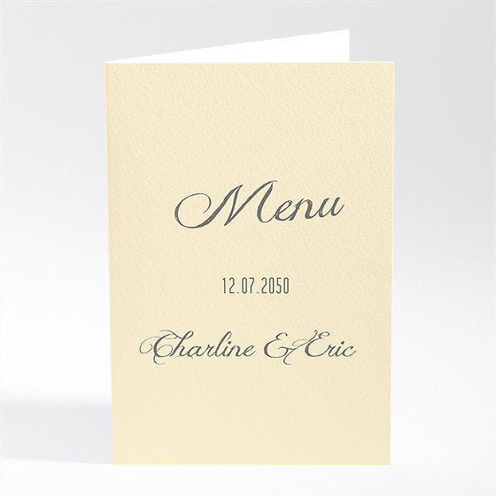 Menu mariage annonce en grande photo