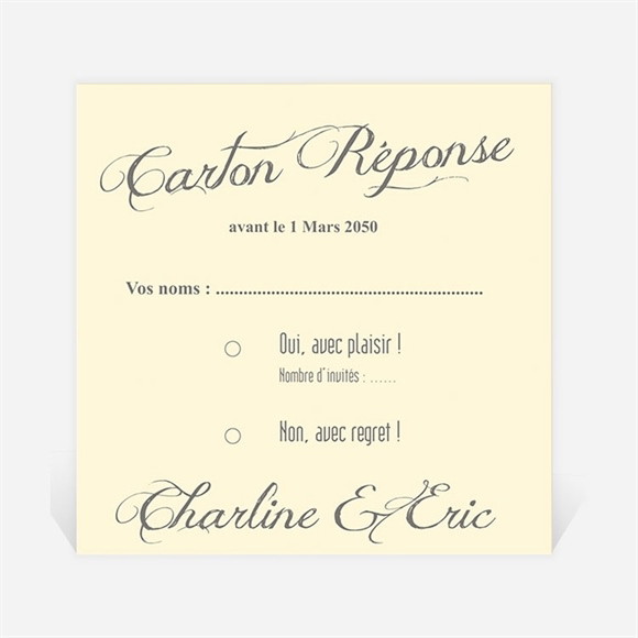 Carton réponse mariage Annonce en Grande photo réf.N3001032