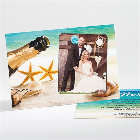 Remerciement mariage paradisiaque