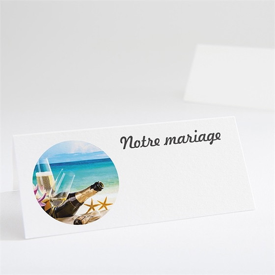 Marque-place mariage paradisiaque