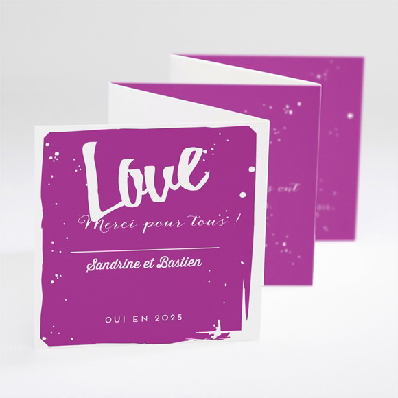 Remerciement mariage Notre Mariage réf.N800107