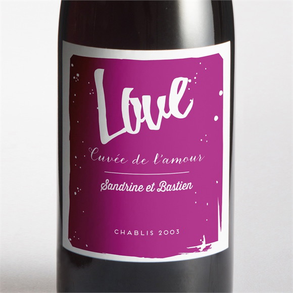 Etiquette de bouteille mariage Notre Mariage réf.N3001045