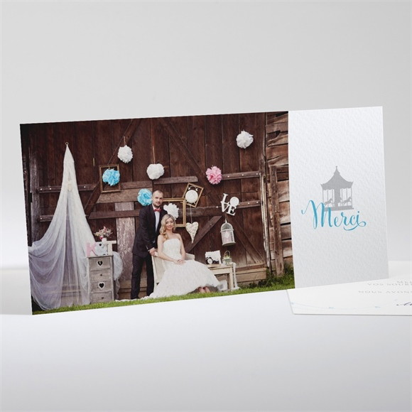 Remerciement mariage Joli Manège vintage réf.N13156