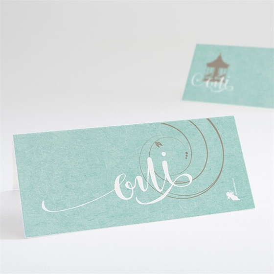 Marque-place mariage joli manège vintage