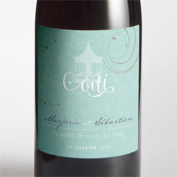 Etiquette de bouteille mariage Joli Manège vintage réf.N3001050