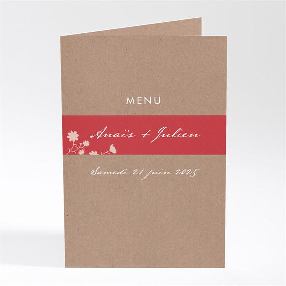 Menu mariage Kraft et orange réf.N401669